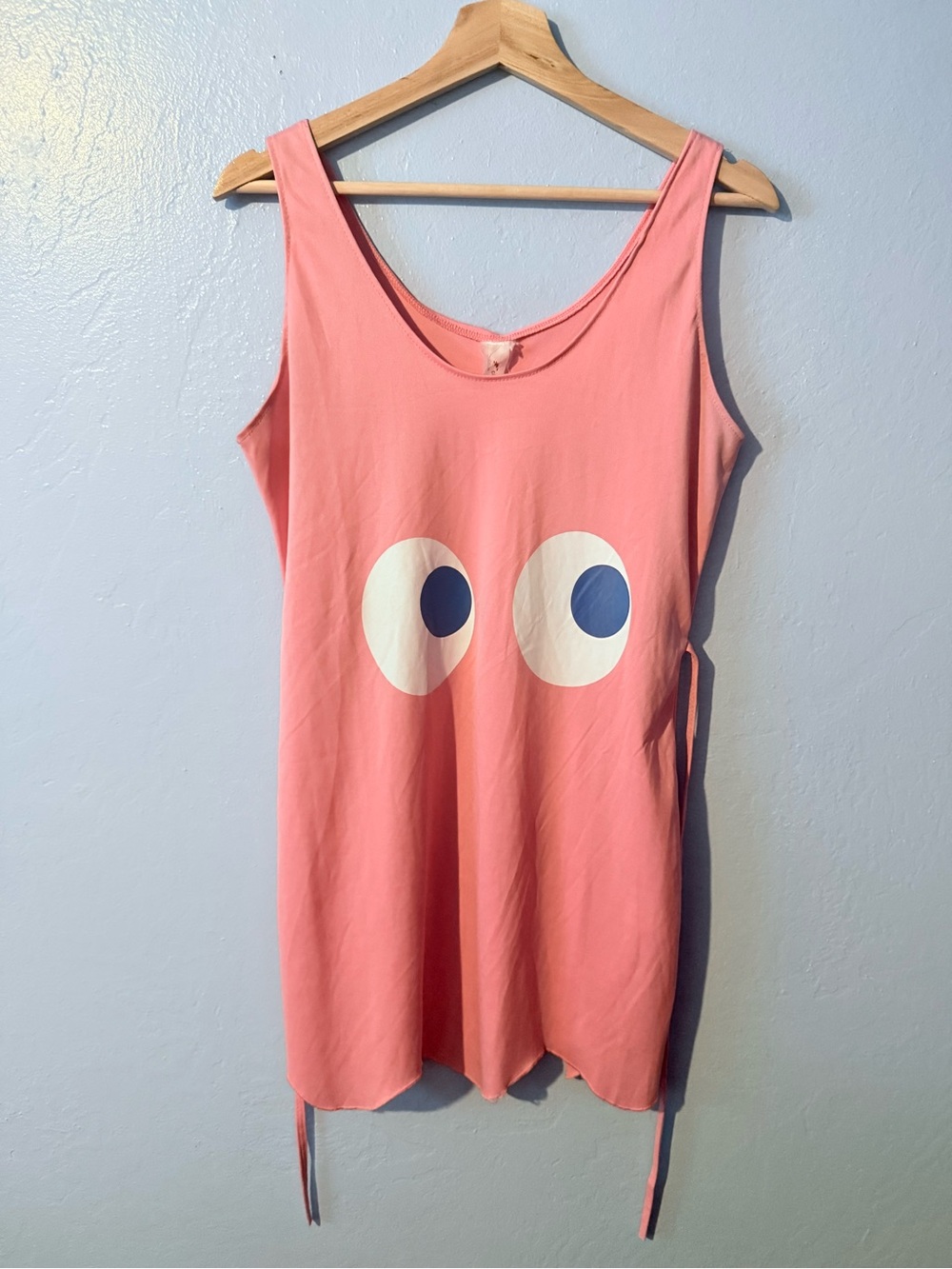 Pink Packman Shift Dress with Eye Print